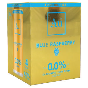 AU Blue Raspberry soft drink 330ml - British product