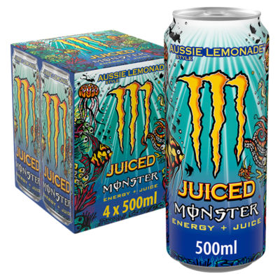ASDA Monster Energy Drink Aussie Style Lemonade 4 x 500ml- Buy online at McGrocer
