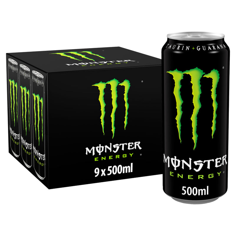 Monster energy drink 9 x 500ml cans, imported from the UK