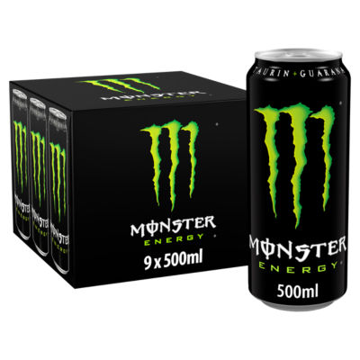 Monster energy drink 9 x 500ml cans, imported from the UK