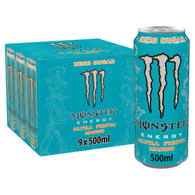 Monster Ultra Fiesta energy drink multipack 9x500ml, imported from the UK