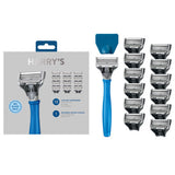 Harry's Men's Indigo Blue 5 Blade Razor and 10 Blades, UK version