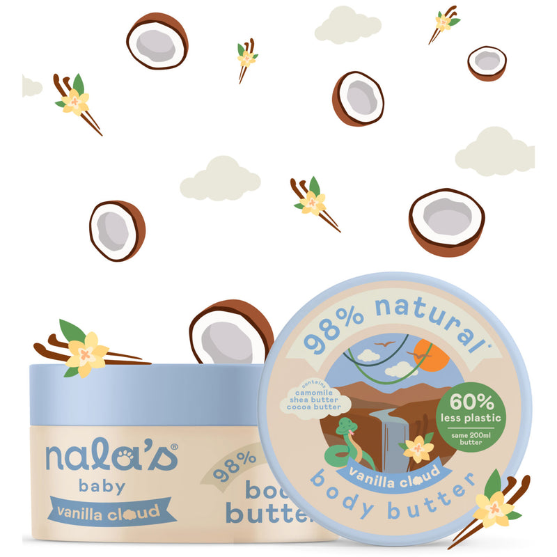 Nala's Baby Vanilla Cloud body butter 200ml, imported from the UK