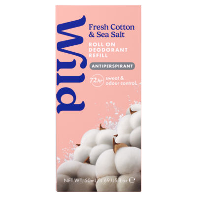 Wild Fresh Cotton & Sea Salt deodorant refill 50ml - British product