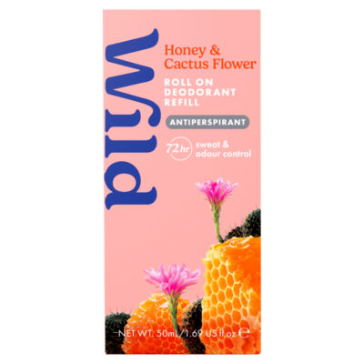 Wild Honey and Cactus Flower roll-on deodorant refill 50ml - British product