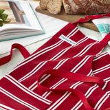 Fortnum's red stripe cotton apron (British brand)