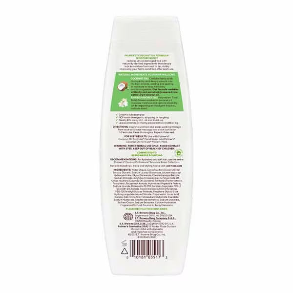 Palmer's Coconut Formula Moisture Boost Shampoo, imported from the UK