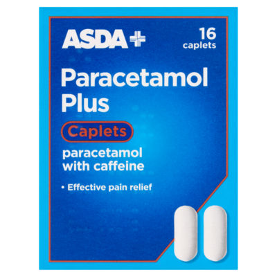 ASDA Paracetamol Plus Caplets 16 caplets - British product