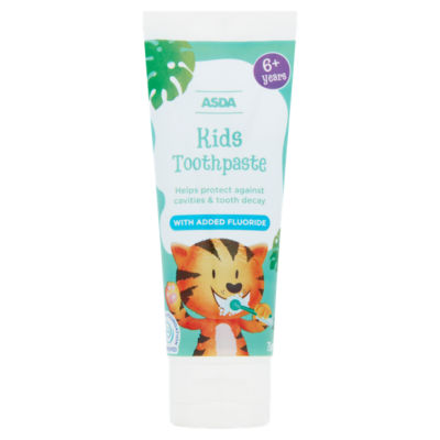 ASDA Kids Toothpaste Tube for ages 6+ 75ml - British product