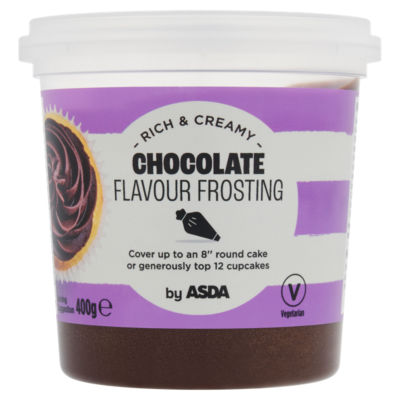 ASDA chocolate flavour frosting 400g tub - British product