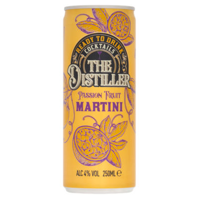 The Distiller passion fruit martini canned cocktail 250ml (British brand)