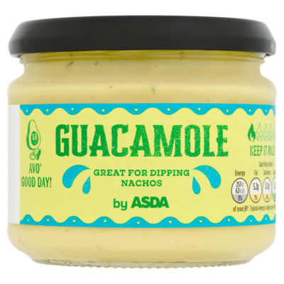 ASDA guacamole dip with jalapeño peppers 270g, UK version