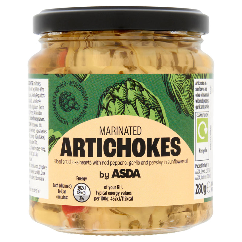 ASDA Marinated Artichoke Hearts with Peppers and Garlic - British product