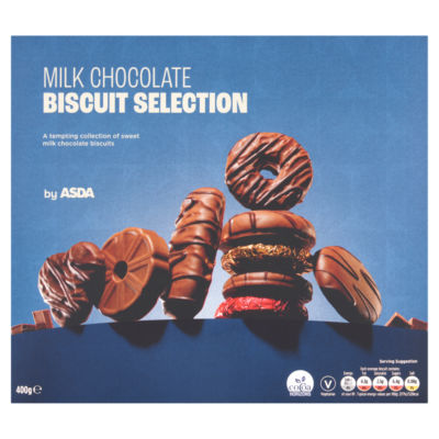 ASDA milk chocolate biscuit selection 400g - British product