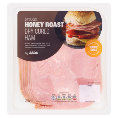 ASDA Honey Roast Dry Cured Ham 250g - British product