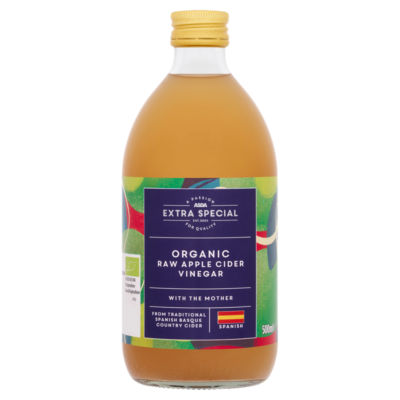 ASDA organic raw apple cider vinegar 500ml - British product