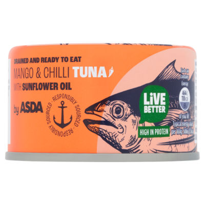 ASDA Mango Chilli Tuna with Sunflower Oil 80g - British product