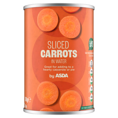 ASDA sliced carrots in water 300g - British product