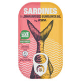 ASDA sardines in lemon infused sunflower oil 120g (British brand)