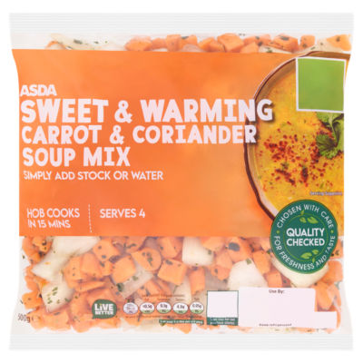 ASDA Carrot and Coriander Soup Mix 500g - British product
