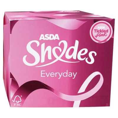 ASDA Shades 3-ply tissues pack, imported from the UK