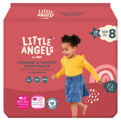 ASDA Little Angels Comfort & Protect Size 8 18kg+ Nappy Pants