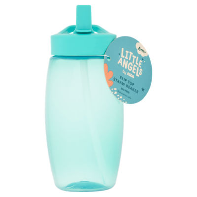 LITTLE ANGELS flip top straw beaker 420ml, UK version