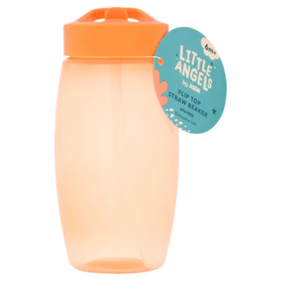 LITTLE ANGELS flip top straw beaker 420ml, UK version