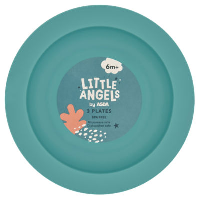 LITTLE ANGELS 3 baby plates for 6+ months, UK version