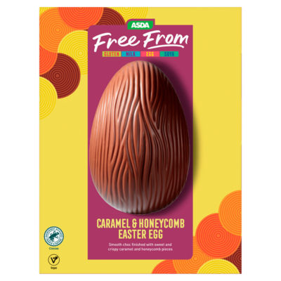 ASDA free from caramel honeycomb Easter egg 160g (British brand)