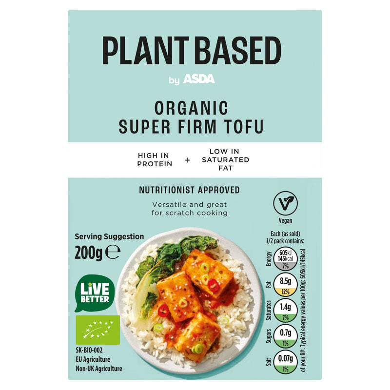 ASDA organic firm tofu 200g - British product