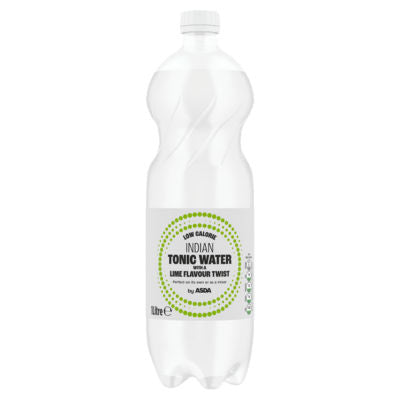 ASDA Indian Tonic Water lime flavour low calorie 1 Litre, UK version