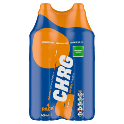 ASDA isotonic sports drink orange flavour 4x500ml, UK version