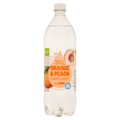 ASDA Still Orange & Peach flavoured water 1L, UK version