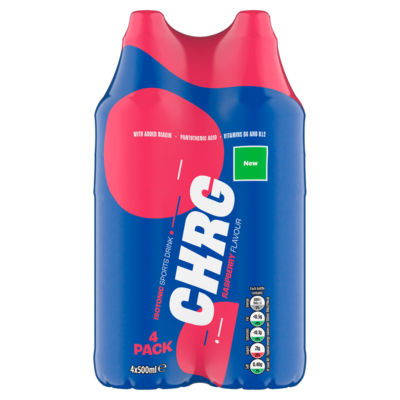 ASDA sports drink raspberry flavour 4 x 500ml, UK version