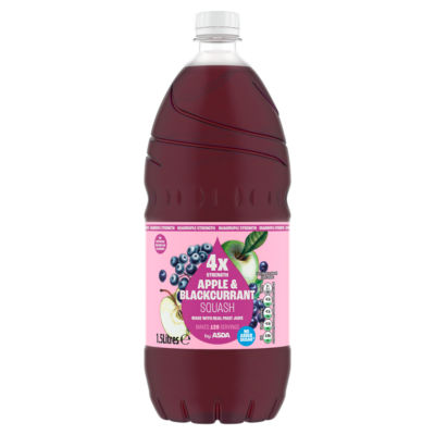 ASDA apple blackcurrant squash 1.5L - British product
