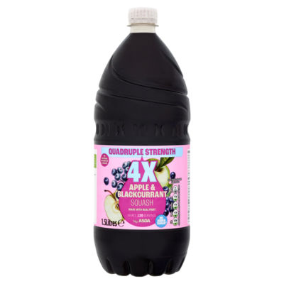 ASDA apple blackcurrant squash 1.5L - British product
