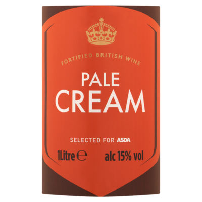 ASDA Pale Cream Fortified Wine Bottle 1 Litre - British product