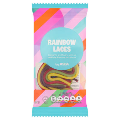 ASDA Rainbow Laces fruit sweets 50g - British product