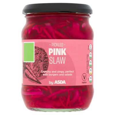 ASDA Pickled Pink Slaw 340g, imported from the UK