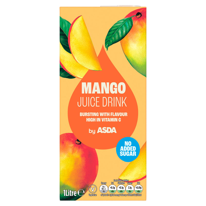 ASDA mango juice drink 1 litre, UK version