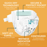 ASDA Little Angels nappies size 2 4-8kg 58 nappies, imported from the UK