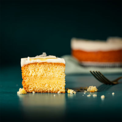ASDA lemon drizzle cake, hand finished, imported from the UK