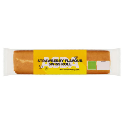 ASDA strawberry Swiss roll 365g, imported from the UK