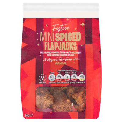 ASDA festive mini spiced flapjacks 88g (British brand)