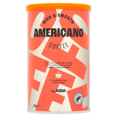 ASDA Americano instant coffee 100g - British product