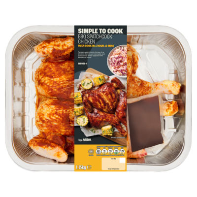 ASDA ASDA Einfach zu kochendes BBQ Spatchcock Hähnchen ofenfertig 1,15kg - Online kaufen bei McGrocer