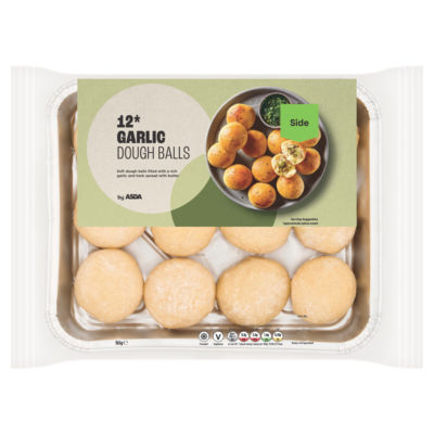 ASDA garlic dough balls 165g with butter spread - British product