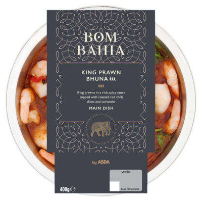 ASDA Bom Bahia King Prawn Bhuna Spicy Prawn Curry 400g - اشتري عبر الإنترنت من McGrocer