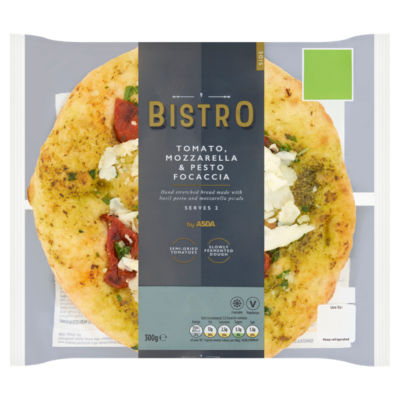ASDA Bistro Tomato Mozzarella Pesto Focaccia 300g - British product